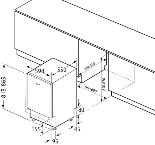 Вбудовувана посудомийка FBDW 6614R - Зображення 2