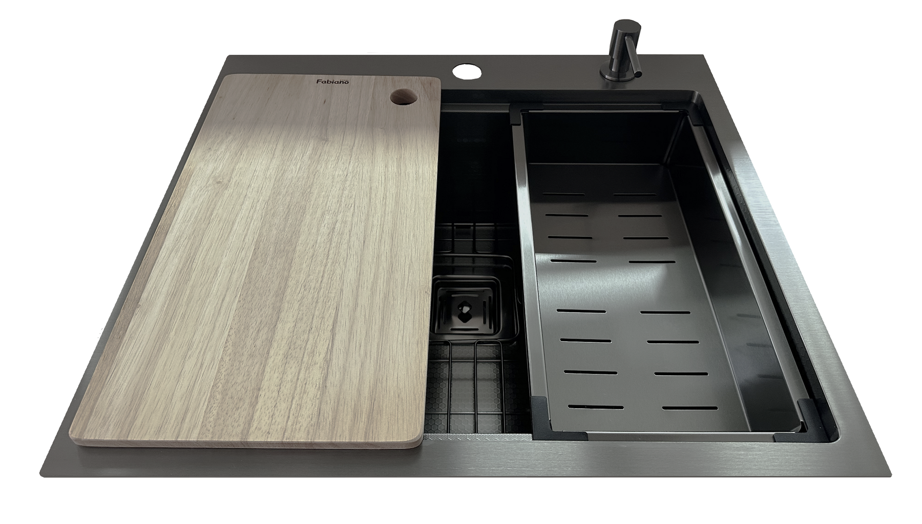 Нержавіюча мийка TOP Center 57 Celldecor Nano Graphite - Зображення 2