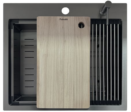 Нержавіюча мийка TOP Center 57 Celldecor Nano Graphite - Зображення 3