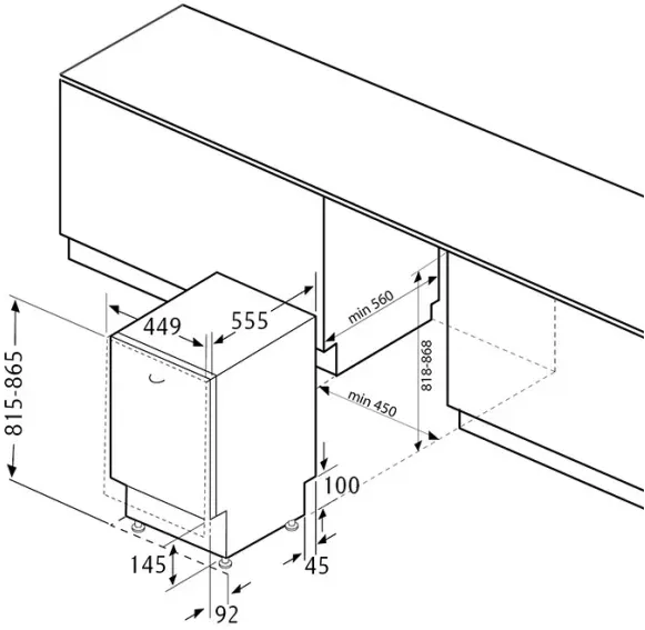 Вбудовувана посудомийка FBDW 5409 - Зображення 3